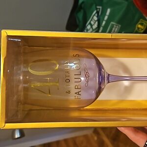NIB 40 and Fabulous wine glass